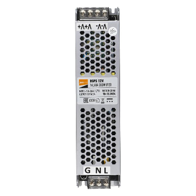 Блок питания для светодиод. ленты BSPS 200Вт 16.5А 12В IP20 метал. JazzWay 5024410