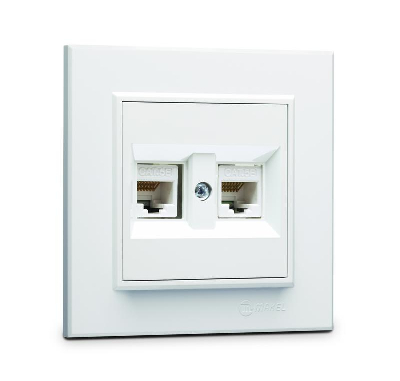 Розетка компьютерная двойн. СП Karea 16А IP20 CAT 5 бел. Makel 56001036