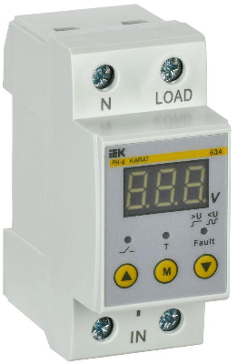 Реле напряжения РН-д 1ф 36мм 63А KARAT IEK IVR21-1-63